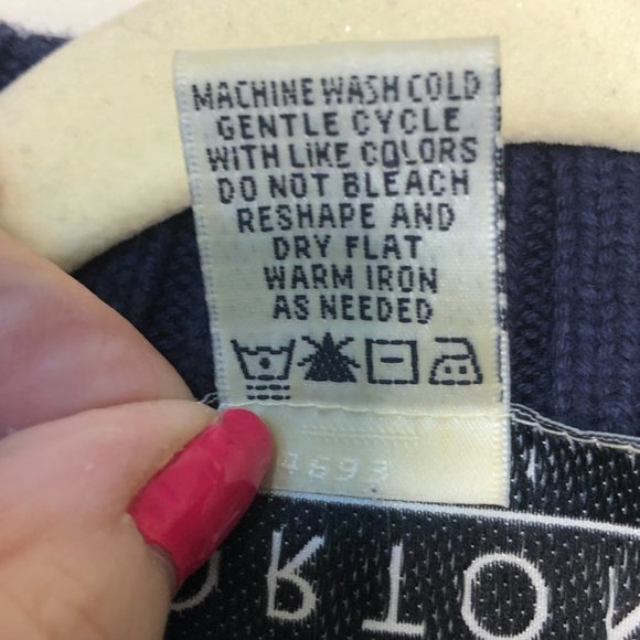 Vintage NORTON Studio Knit Cotton Sleeveless Sweater Red White & Blue XL - Picture 6 of 9